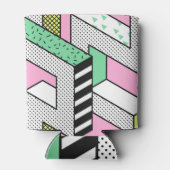 Rafraîchisseur Pour Canette Memphis Abstrait : formes géométriques des années  (Dos)