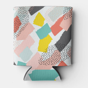 Rafraîchisseur Pour Canette Memphis brosse traits : motif vintage.