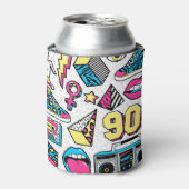 Rafraîchisseur Pour Canette Memphis Mode : 80s-90s Badge Mix. (Can devant)