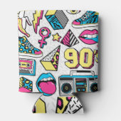 Rafraîchisseur Pour Canette Memphis Mode : 80s-90s Badge Mix. (Dos)