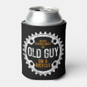 Rafraîchisseur Pour Canette Mens Cycling - Never Underestimate An Old Guy On A (Can devant)