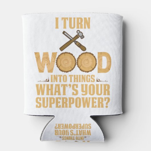 Rafraîchisseur Pour Canette menuisier charpentier en bois cadeau menuisier (Dos)