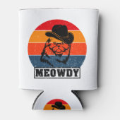 Rafraîchisseur Pour Canette Meowdy Funny Mashup Entre Meow Et Howdy Cat Mem (Devant)