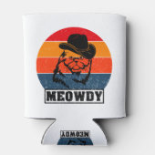 Rafraîchisseur Pour Canette Meowdy Funny Mashup Entre Meow Et Howdy Cat Mem (Dos)