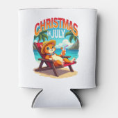 Rafraîchisseur Pour Canette Meowy Xmas Summer Christmas In July Chillin Cool C (Devant)