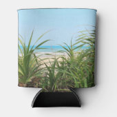 Rafraîchisseur Pour Canette mer, plage, palme, nature, été, arbre, tropical, (Devant)