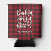 Rafraîchisseur Pour Canette Merci Grateful Nom Béni Rouge Plaid (Devant)