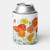 Rafraîchisseur Pour Canette Merci Motif à fleurs rouge orange (Can Dos)