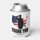 Rafraîchisseur Pour Canette Merci pour votre drapeau Service American (Can devant)