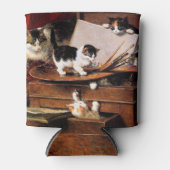 Rafraîchisseur Pour Canette Mère Chat et chatons sur table (Devant)