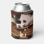 Rafraîchisseur Pour Canette Mère Chat et chatons sur table (Can Dos)