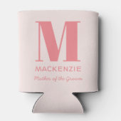 Rafraîchisseur Pour Canette Mère de la chambre rose Monogramme Nom (Dos)