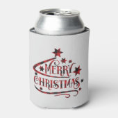 Rafraîchisseur Pour Canette Merry Christmas Snowflakes (Can devant)