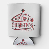 Rafraîchisseur Pour Canette Merry Christmas Snowflakes (Devant)