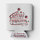 Rafraîchisseur Pour Canette Merry Christmas Snowflakes (Dos)