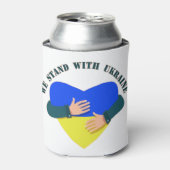 Rafraîchisseur Pour Canette Message inspirant Nous sommes avec l'Ukraine (Can devant)