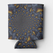 Rafraîchisseur Pour Canette Métal Moulé or et argent bleu (Devant)