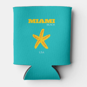 Rafraîchisseur Pour Canette Miami, Miami Beach, Preppy Room, Art du voyage, Ré