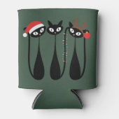 Rafraîchisseur Pour Canette Mid Century Modern Christmas Cats Retro Classic (Devant)