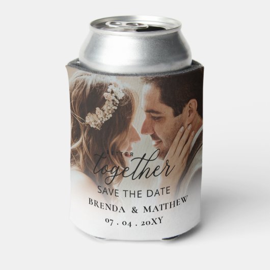 Rafraîchisseur Pour Canette Mieux Ensemble Script Photo Enregistrer La Date (Can Dos)