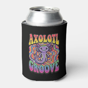 Rafraîchisseur Pour Canette Mignon Axolotl Hippie Groovy Art Rétro 70s Arc-en-