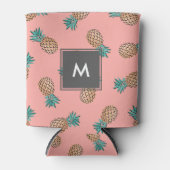 Rafraîchisseur Pour Canette mignon été tropical faux motif d'ananas (Devant)