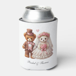 Rafraîchisseur Pour Canette Mignonne Épouse En Teddy Et Mariage De Pièce