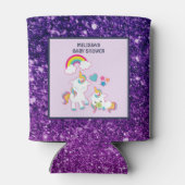 Rafraîchisseur Pour Canette Mignonne Mère et Bébé Unicornes Thème magique (Dos)