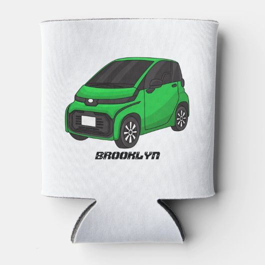 Rafraîchisseur Pour Canette Mignonne micro-voiture verte (Devant)