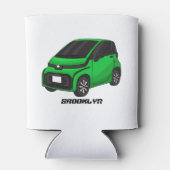 Rafraîchisseur Pour Canette Mignonne micro-voiture verte (Dos)