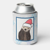 Rafraîchisseur Pour Canette Mignonne Otter portant un chapeau de Père Noël (Can Dos)