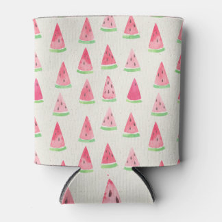 Rafraîchisseur Pour Canette Mignonne pastèque : motif d'aquarelle transparente