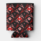 Rafraîchisseur Pour Canette Mignonne saison Monogramme et homard Nautique sur (Devant)