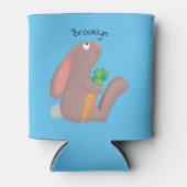 Rafraîchisseur Pour Canette Mignons lapin lapin lapin assis avec dessin de car (Devant)