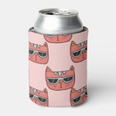 Rafraîchisseur Pour Canette Mignons visages de chat, motif sans soudure. (Can devant)