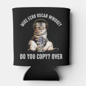 Rafraîchisseur Pour Canette Mike Echo Oscar Whiskey Ham Radio Cat (Dos)