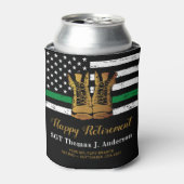 Rafraîchisseur Pour Canette Military retirement Thin Green Line Army Boots (Can devant)