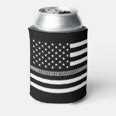 Rafraîchisseur Pour Canette Mince Gris Line American Flag Monogramme (Can Dos)