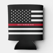 Rafraîchisseur Pour Canette Mince Red Line American Flag Monogramme (Dos)