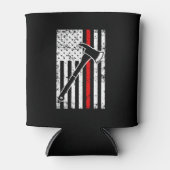 Rafraîchisseur Pour Canette Mince Red Line Firefighter hommes's Flag peut refr (Devant)