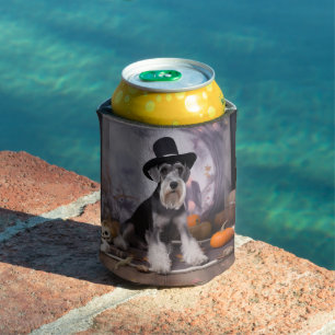 Rafraîchisseur Pour Canette Miniature Schnauzer Citrouilles Halloween Épouvant
