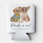 Rafraîchisseur Pour Canette Minimalist Dog Pet Photo Wedding  (Dos)