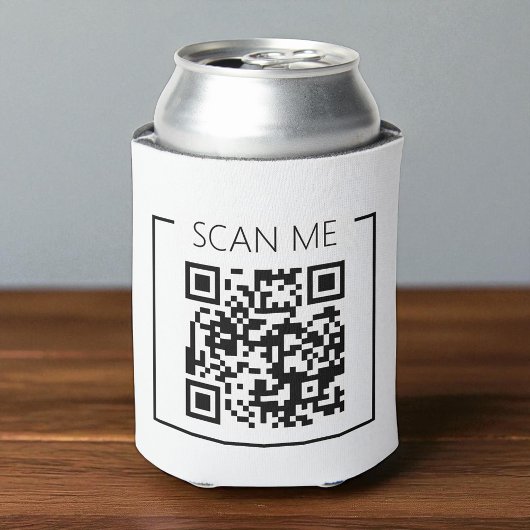 Rafraîchisseur Pour Canette Minimalist QR Code Scan Me Business