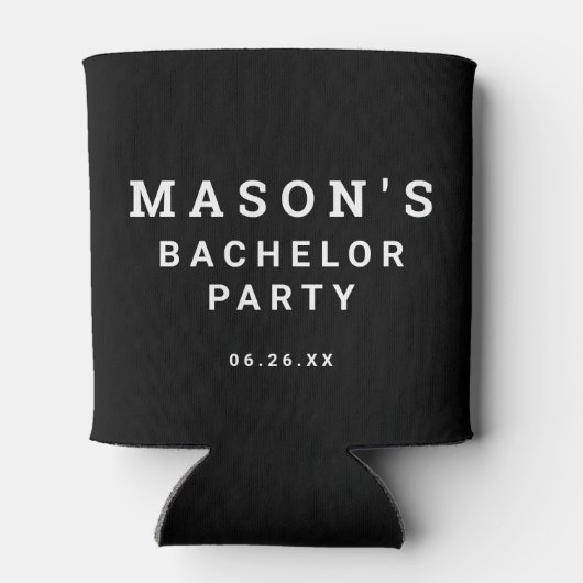 Rafraîchisseur Pour Canette Minimum Classique Bachelor Party Can Cooler (Dos)