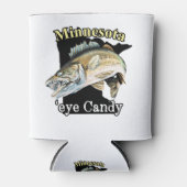 Rafraîchisseur Pour Canette Minnesota 'Eye Candy Funny Walleye Pêche (Devant)
