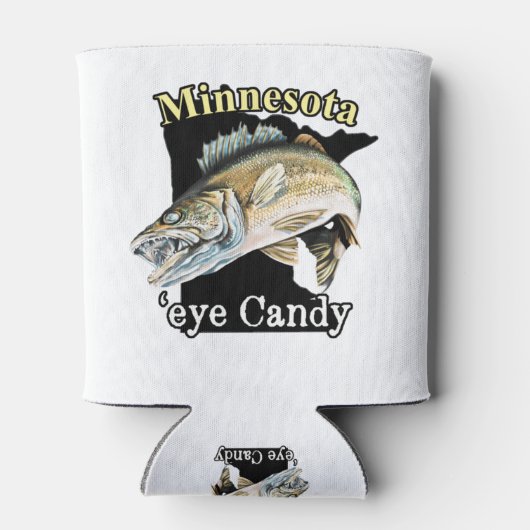 Rafraîchisseur Pour Canette Minnesota 'Eye Candy Funny Walleye Pêche (Dos)