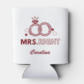 Rafraîchisseur Pour Canette Mme Droite Rouge Mariage Bague Gras Drôle Typograp (Dos)