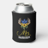 Rafraîchisseur Pour Canette Mme Nom Rustic Floral Antlers Mariage (Can Dos)