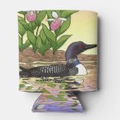 Rafraîchisseur Pour Canette MN State Bird Flower Loon Lady Slipper (Dos)
