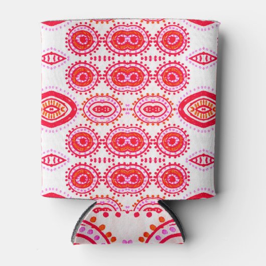 Rafraîchisseur Pour Canette Mode Rouge Folklore Boho Design (Devant)
